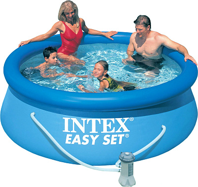 Бассейн Intex Easy Set с надувным кольцом + насос с фильтром 220V 28112