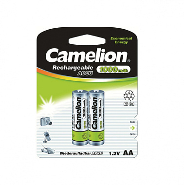 Аккумуляторы Camelion R6 Ni-Cd (1000mAh) BP-2 (бл. 2шт.) 197950