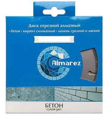 Диск Almarez Бетон отрезной алмазный сухой рез 180*22,23 мм 300180