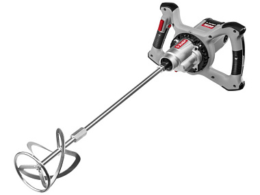 Миксер Зубр МР-1400-2 строительный, 2-скоростной, 1400 Вт, 13 Нм, 0-620 / 0-810 об/мин, М14 патрон