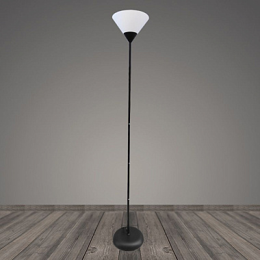 Торшер Росток 1067 черный/белый плафон пластик 1*40W E27 h1650 988013320