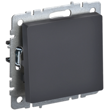 Выключатель IEK Brite ВС10-1-0-БрГ BR-V10-0-10-K53 одноклавишный графит 10А