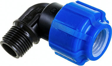 Отвод Политэк ТПК-Аква с наружной резьбой ф20*1/2" PN 16 50012012