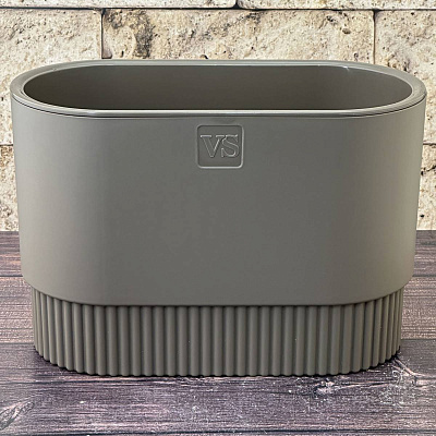 Горшок VipSet Бостон овал с дренажной системой шоколад 7 л АМБ-7-04