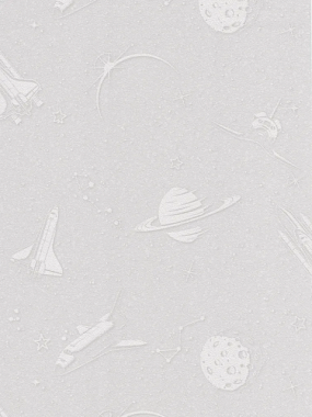 Обои МОФ Космос бумажные дуплекс с перламутром серый 0,53*10,05 м 6262-5*