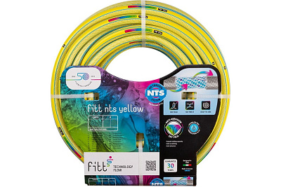 Шланг Fitt NTS Yellow пищевой противоскручивающийся шланг 25 м 3/4" Р=22 BAR