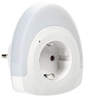 Ночник IEK 002 светодиодный овал розетка 220В 75*90*80 LDNN1-002-OV-P-00-S-K01