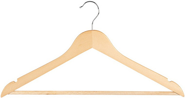 Вешалка-плечики Рыжий кот W2-P деревянная с перекладиной эконом 45 см 311362 820164