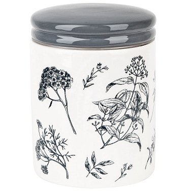Банка для сыпучих продуктов Dolomite Луговые травы клипс керамика v=630 мл 14*10*13,5 см L2520919**