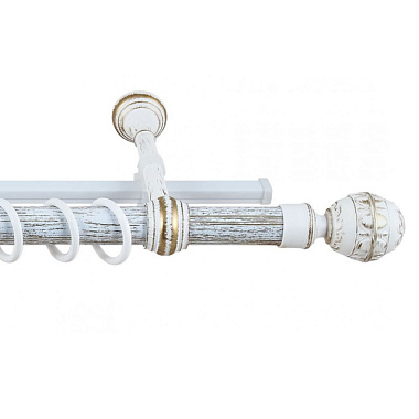 Карниз Legrand Валанс У-шина пластик белое золото/патина 240 см d28