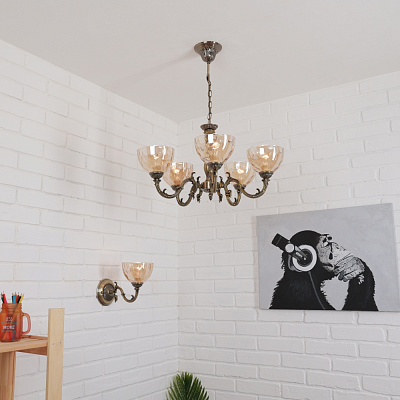 Люстра Schaffner Calcolo 74440-5 5*E27 60W 60*60*68 см