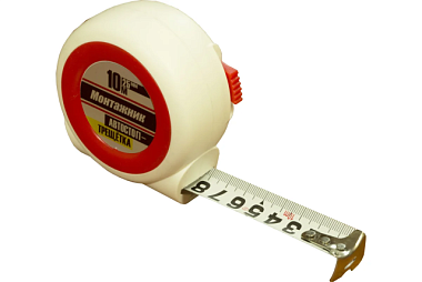 Рулетка Монтажник с автостопом-трещоткой 10 м*25 мм 604025