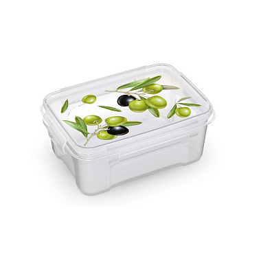 Контейнер Полимербыт Fresh для СВЧ олива прямоугольный 0,75 л С76191