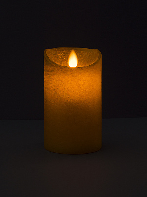 Светильник Lucia Свеча 007-12 сл.кость восковая св/диод. свеча 7.5*H12.5см имитир. пламя на 3xAAA