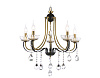 Люстра подвесная Ambrella TR4952/5 BK/GD/CL черный/золото/прозрачный E14*5 max 40W D620*670*