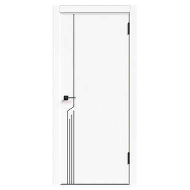 Дверное полотно Линда 2 Айс белый ПГ ПЭТ 800*2000*38 мм з