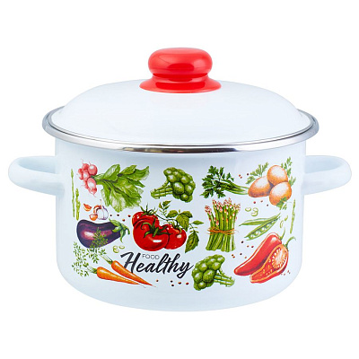 Кастрюля Appetite Veggies эмалированная цилиндрическая 2,0 л 1RD161M