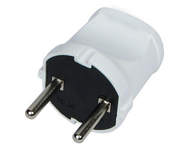 Вилка Lux ВР30 белая разборная без заземления 250В 6А