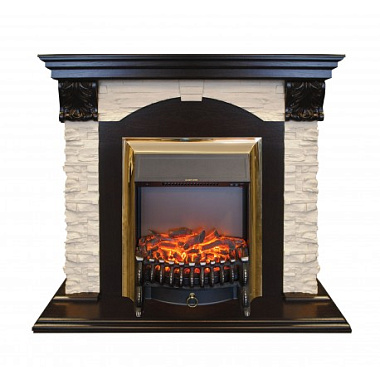 Каминокомплект Real Flame Dublin Lux WT + Fobos Lux BL/BR