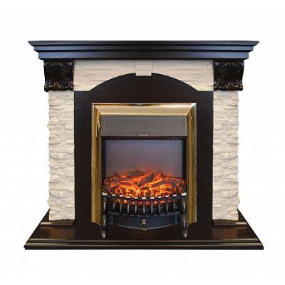 Каминокомплект Real Flame Dublin Lux WT + Fobos Lux BL/BR