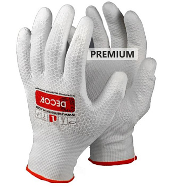 Перчатки Decor Premium прорезиненные М 507-001