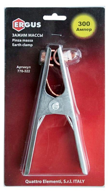 Зажим массы QE Ergus 300 А Профи блистер 770-322