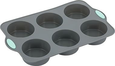 Форма Regent Inox Silicone для кексов 6 ячеек 25*15*3 см 79-005