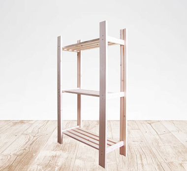 Стеллаж Эко под покраску 3 полки 63*114,2*28,4 см 1801055