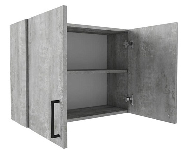 Шкаф навесной Eva Gold для посуды с полкой Цемент светлый 800