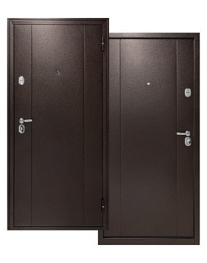 Дверь Форпост Модель 74 мет/мет антик медный левая с фурнитурой 860/2050 мм