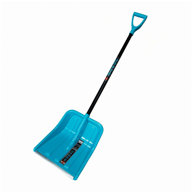 Лопата Инструм-Агро Фобос пластмассовая с планкой с дер.черенком в.с. и V-р бирюзовая 100184-3