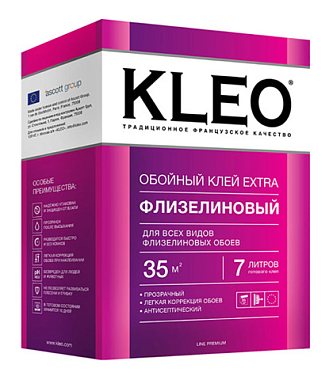 Клей Kleo Extra 35 обойный для флизелиновых обоев до 35 м2 240 гр