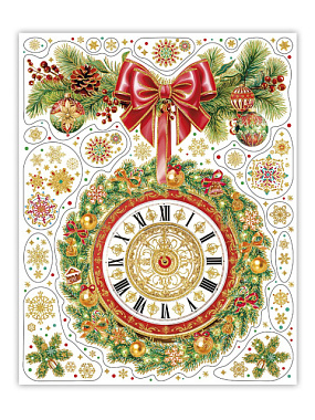 Украшение Феникс-Презент новогоднее оконное с раскраской 30*38 см 92062