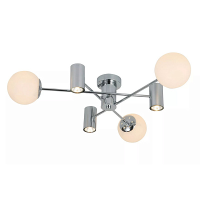 Люстра Schaffner Ollega 9140-3+3 CR 3*E27/60W 3*GU10/7W 80*80*16 см