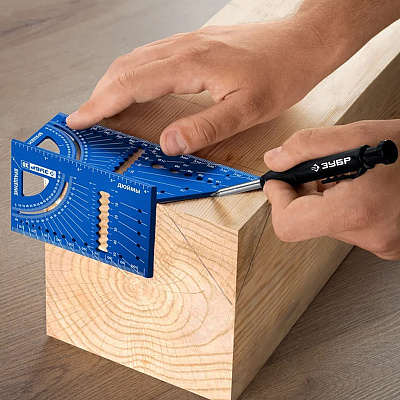 Угольник Зубр Профессионал многофункциональный 7-в-1 34399