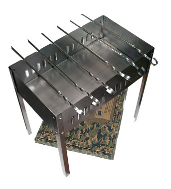 Мангал BoyScout сборный + 6 шампуров в картонной коробке 500*300*500 мм 61237