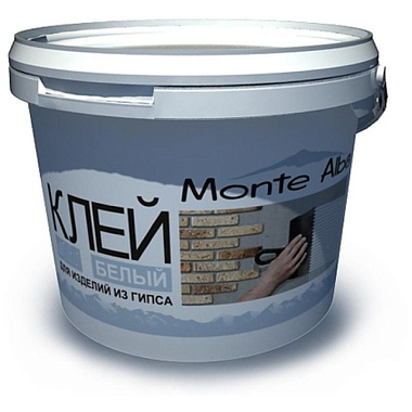Клей Monte Alba для изделий из гипса ведро 4,0 кг