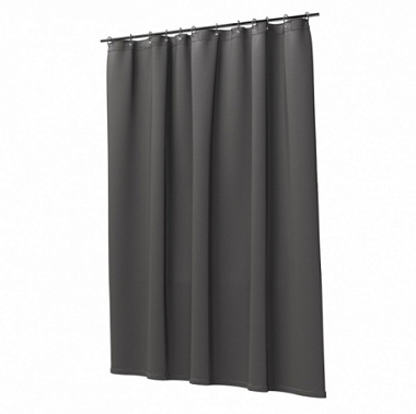 Штора для ванной Fora однотонная серая жаккард 240*200 см 003-G