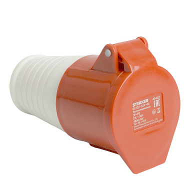 Розетка Stekker силовая переносная CEE ST-224 3P+PE 32А 380В IP44 RST32-224-44 49442