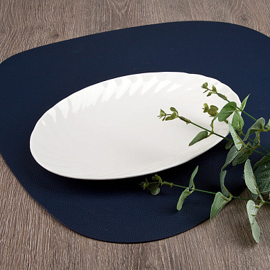 Блюдо сервировочное Nouvelle Home Маршмеллоу фарфор 26*16,5*3 см 530118