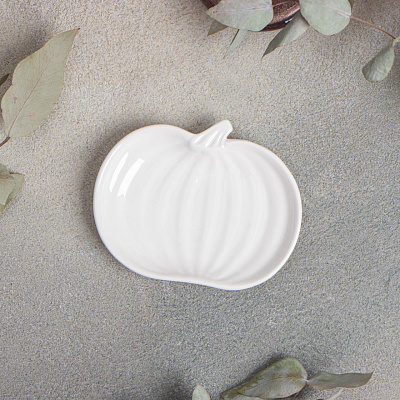 Блюдо Magistro Тыковка фарфоровое белый d=11,2 см 9335917