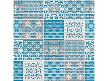 Коврик Вилина для ванной комнаты ПВХ Преображение 0,65*15 м 7089-225PT-turquoise***