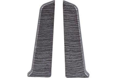 Заглушка Идеал Деконика для плинтуса 187 Алюминий темный 1 пара во флоупак 70 мм