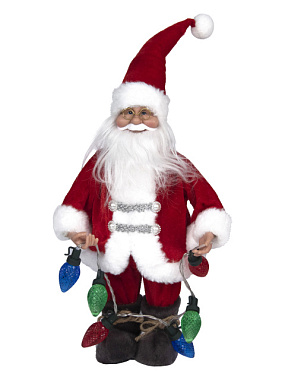 Фигурка Феникс-Презент Дед Мороз новогодняя с LED подсветкой 20*14*40 см 92545