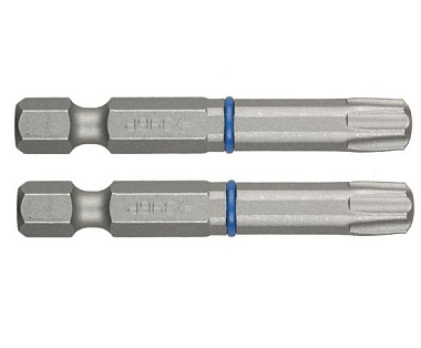 Бита Зубр Эксперт торсионная кованая обточенная хромомолибденовая сталь Е 1/4" T30 50 мм 2 шт