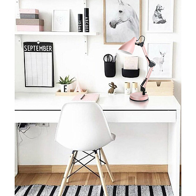 Светильник настольный Camelion Loft KD-331 C14 металл/пластик выкл.на проводе розовый 40W E27 741937