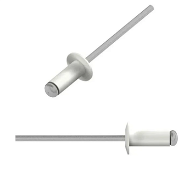 Заклепка Винтаж вытяжная 4,0*10 al\st белый 300 шт RAL9003