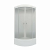 Душевая кабина Тритон Лайт 100*100 см В" 1/4 круга сред.под. Градиент Белый ДН4 7 мест+сифон D50 мм