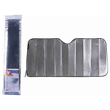 Шторка Nova Bright солнцезащитная металлизированная под лобовое стекло серебро 150*80 см