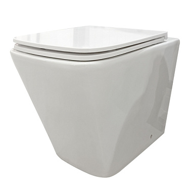 Унитаз приставной Eva Gold P03 безободковый сиденье тонкое дюропласт крепления*